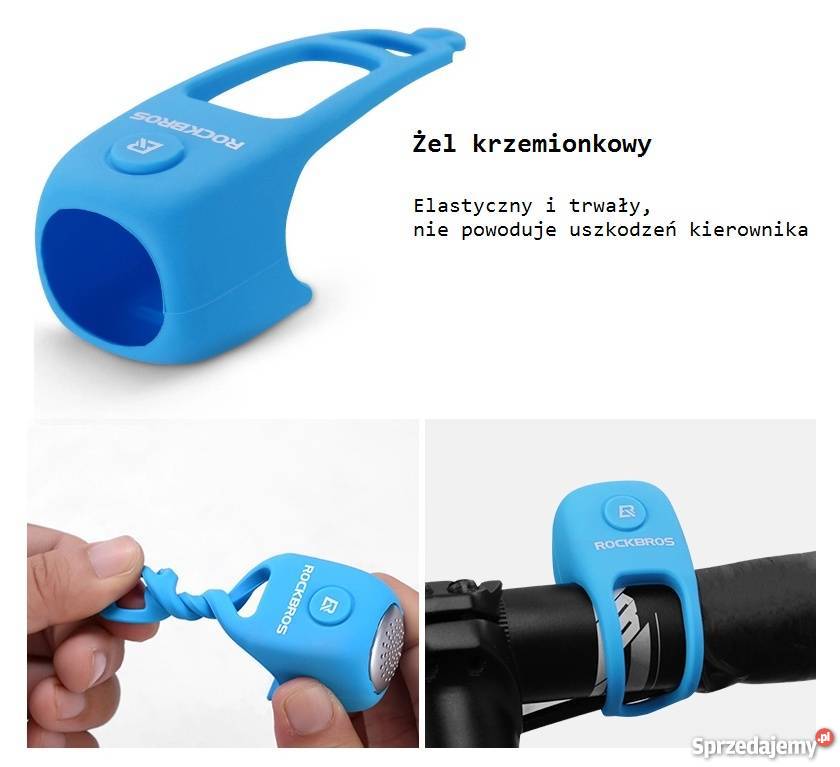 Elektryczny dzwonek RockBros 90db kolory 3 Części i akcesoria Dęblin