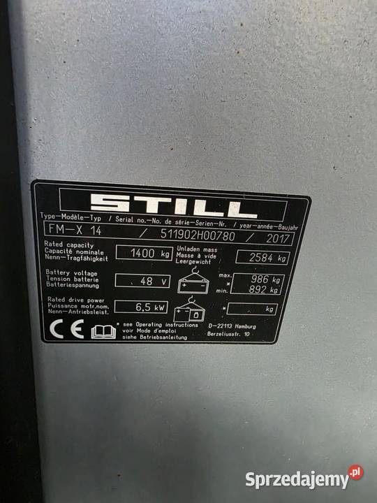 Elektryczny wózek widłowy wysokiego składowania Rybno