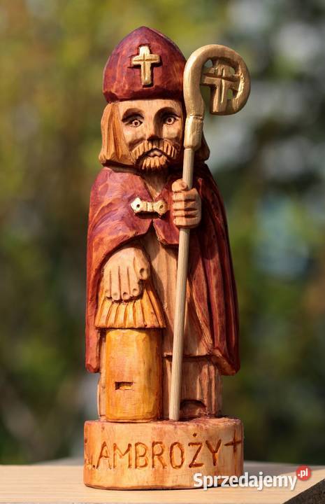 Św Ambroży rzeźba Ludowa Gniezno