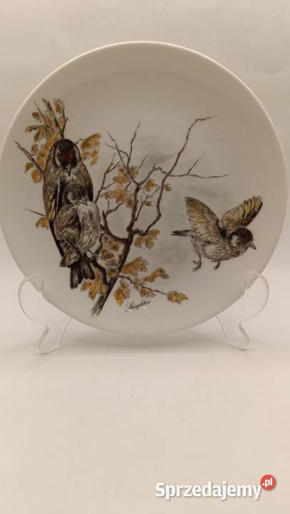 Talerz kolekcjonerski do zawieszenia szczygły Porcelana i szkło Zamość