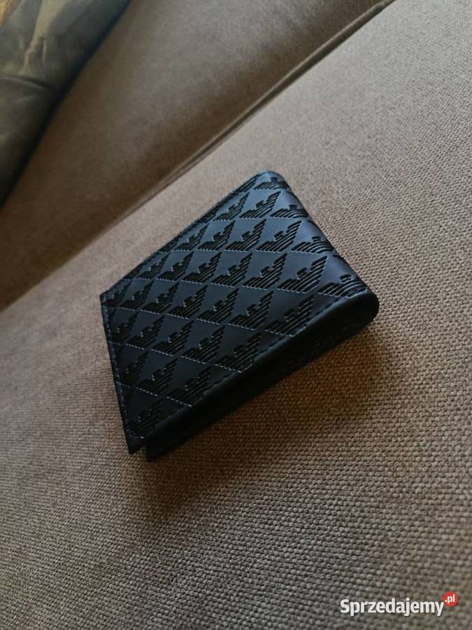 Portfel skórzany męski Emporio Armani monogram