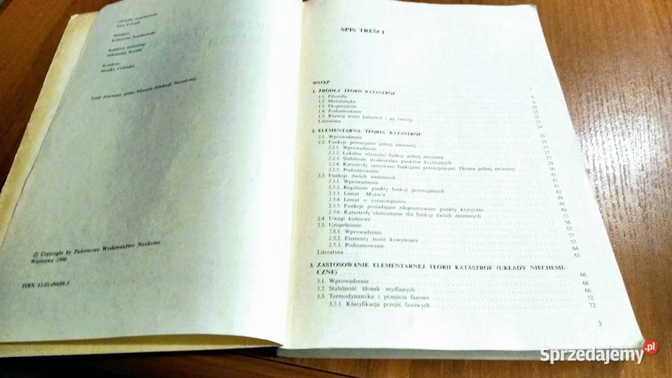 Teoria katastrof w chemii Andrzej Okniński Gdańsk