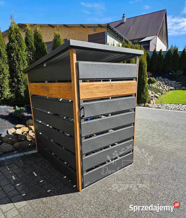 Wiata śmietnikowa spad tył 24x12m Srebrny Wągrowiec