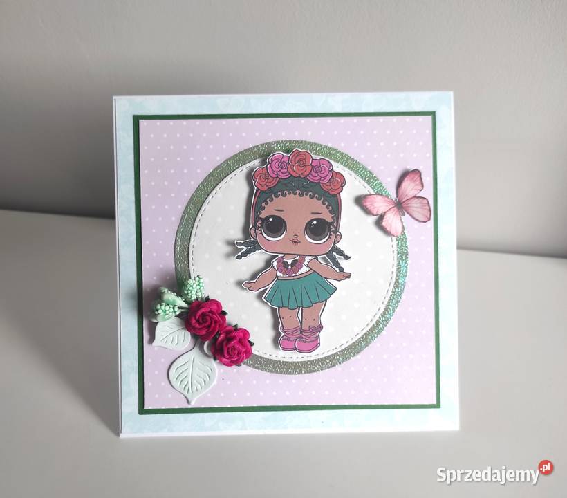 Kartka ręcznie robiona na urodziny LOL Łódź