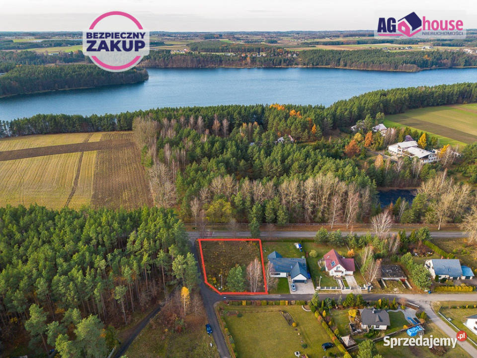 Grunt 1162m2 Stężyca kanalizacja pomorskie