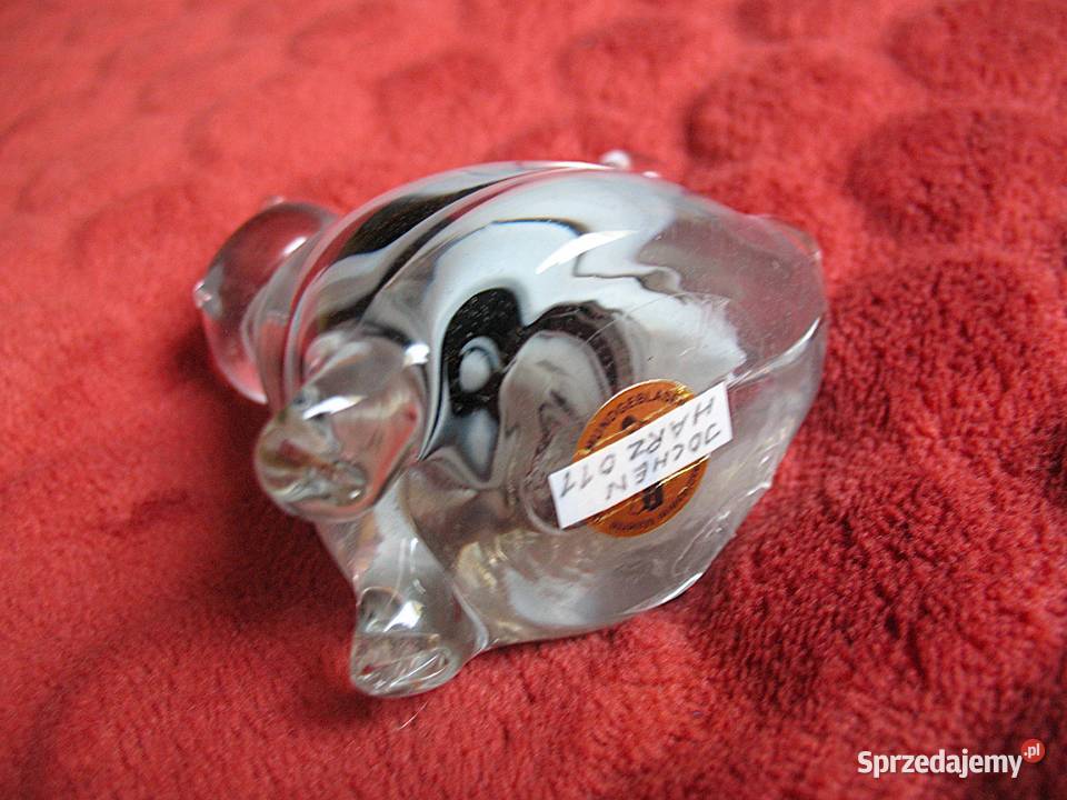 KOT Szklany w stylu Murano 10 x 11 x 5 Figurka z wielokolorowy Figurki i rzeźby Siedlce