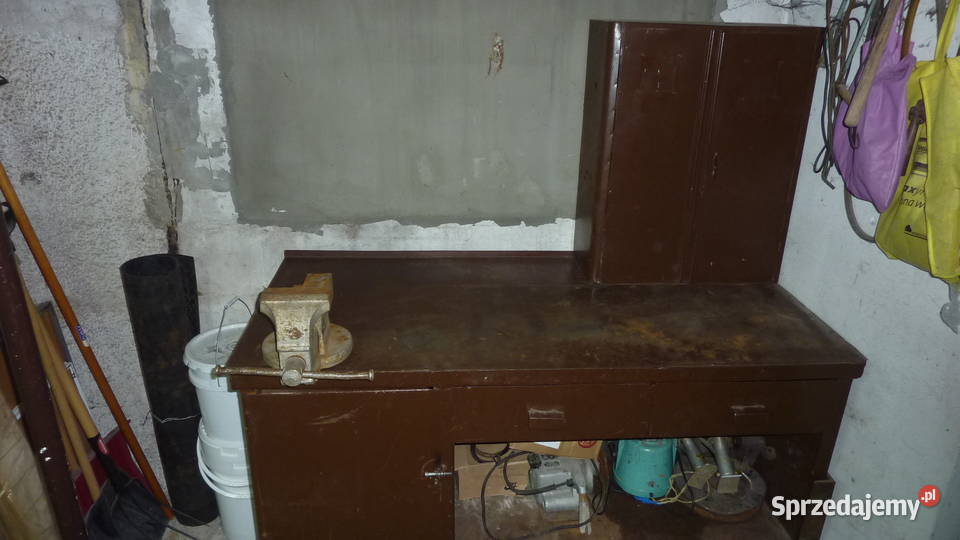 Stół warsztatowy ślusarski falbanek duże imadło Łódź