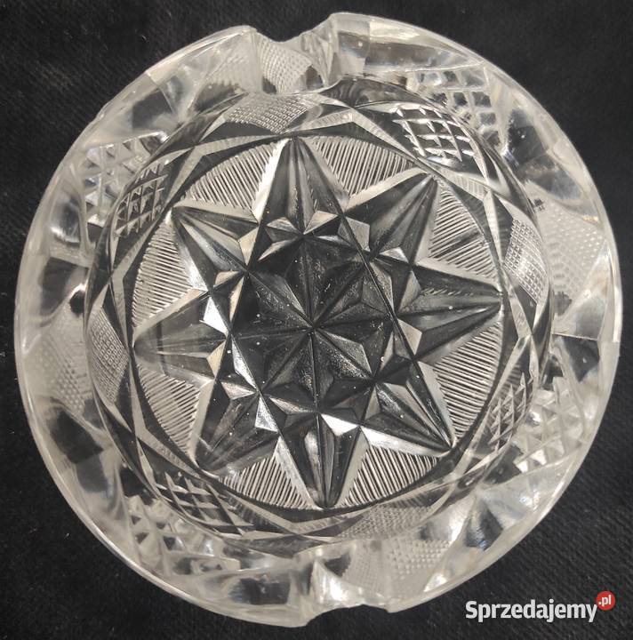 Mała popielniczka kryształowa kryształ szkło PRL mazowieckie Warszawa