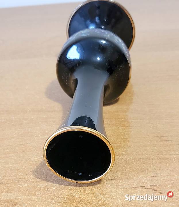 Flakon wazon szklany zdobiony Lata 70 te PRL Porcelana i szkło Włodawa