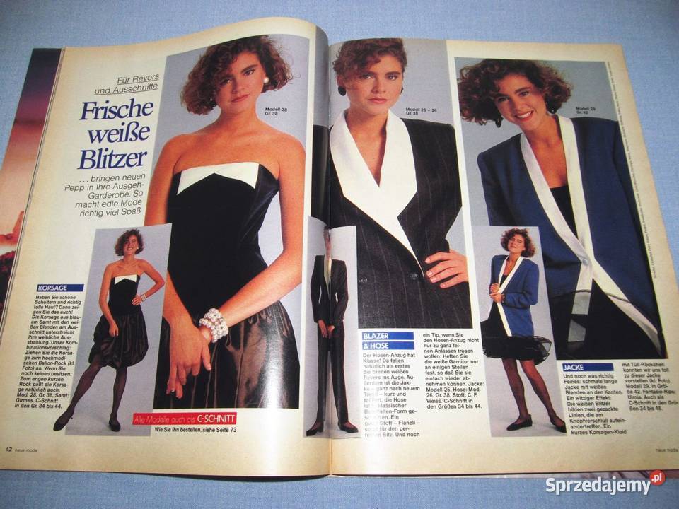 8 x Neue Mode 19868788 Vintage moda szycie Hobbystyczne Skępe