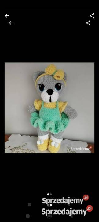 Miś w sukience na szydełku Ruda Śląska sprzedam