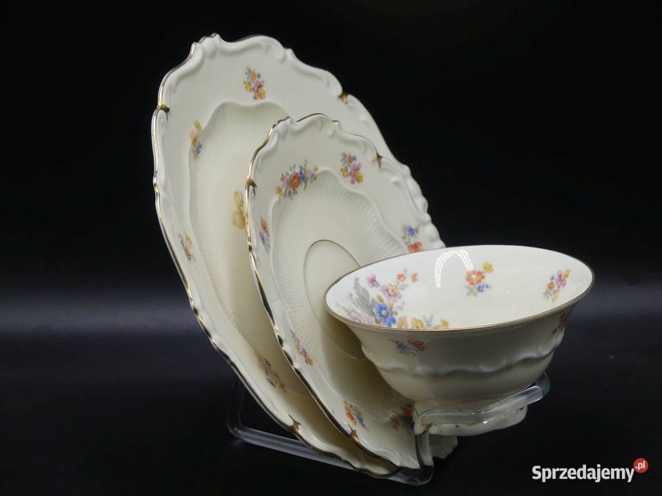 Komplet śniadaniowy Sorau Żary Biała róża 1928 sprzedam