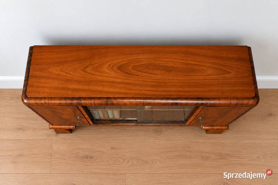 Biblioteczka Witrynka Komoda Art Deco orzech Poznań