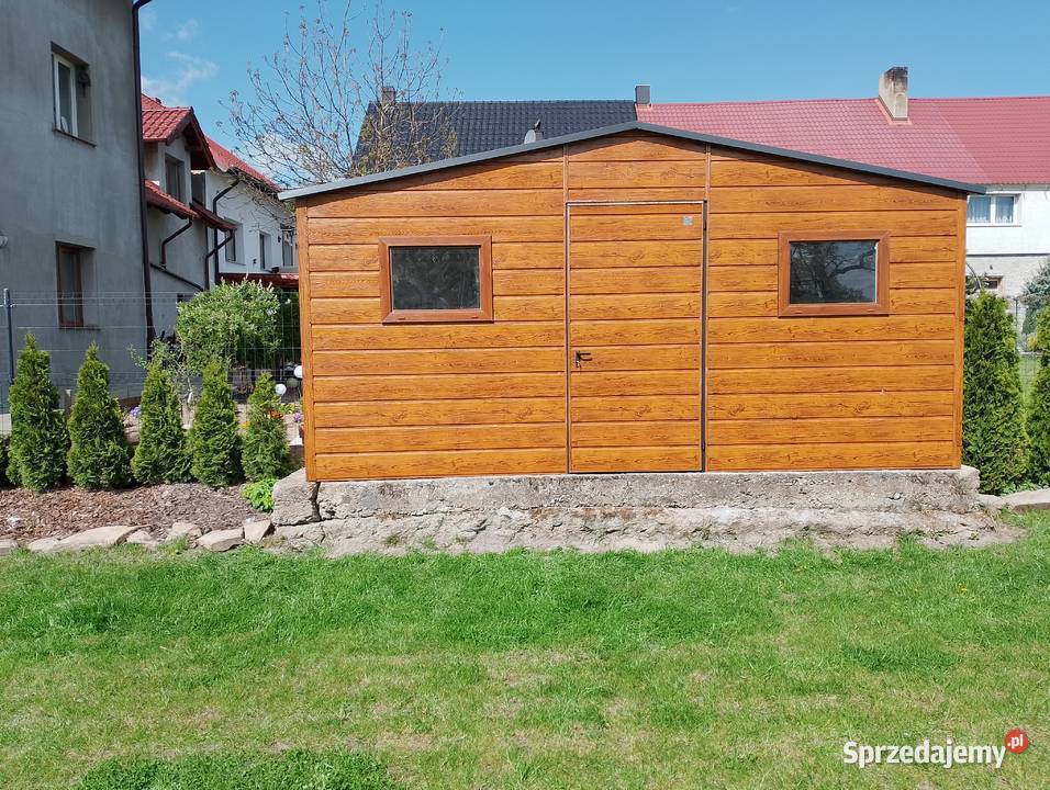 Żółty Garaż Blaszany Ogrodowy Magazyn Schowek Oborniki sprzedam