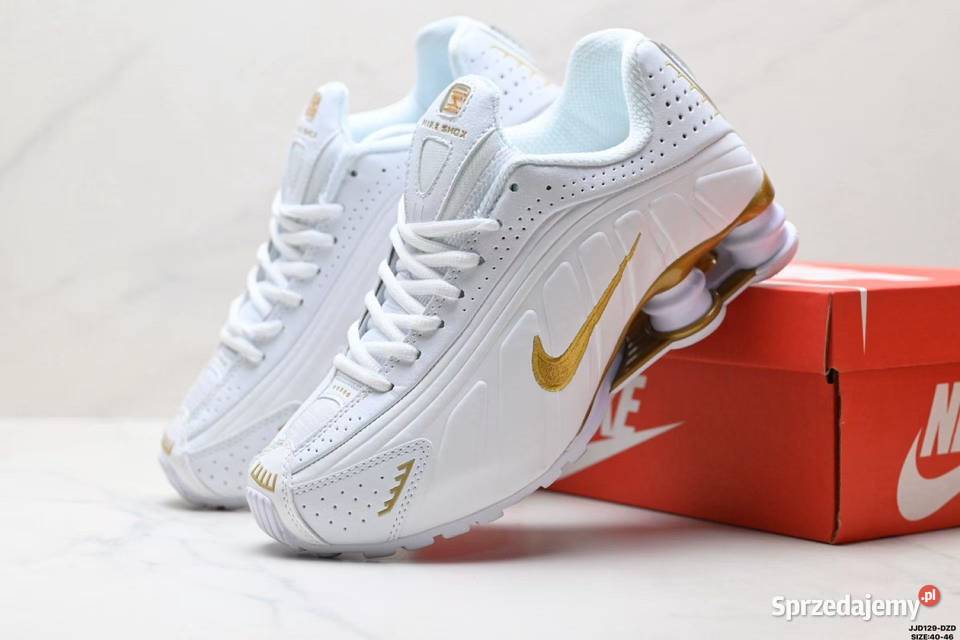 NIKE SHOX R4 bialo złote buty 3646 Nike
