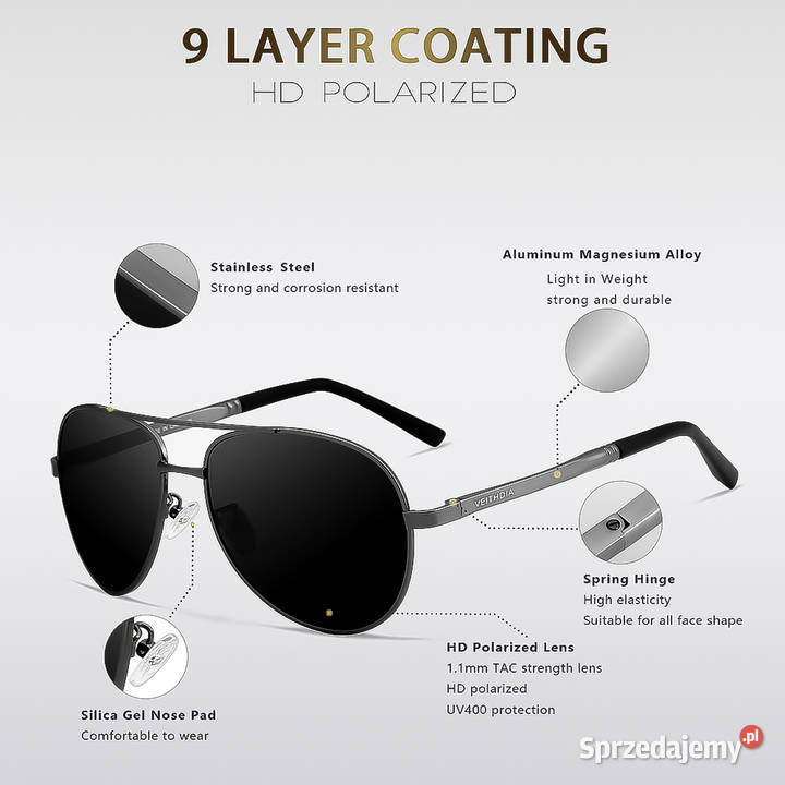 OKULARY PRZECIWSŁONECZNE Polaryzacyjne HD Mysłowice