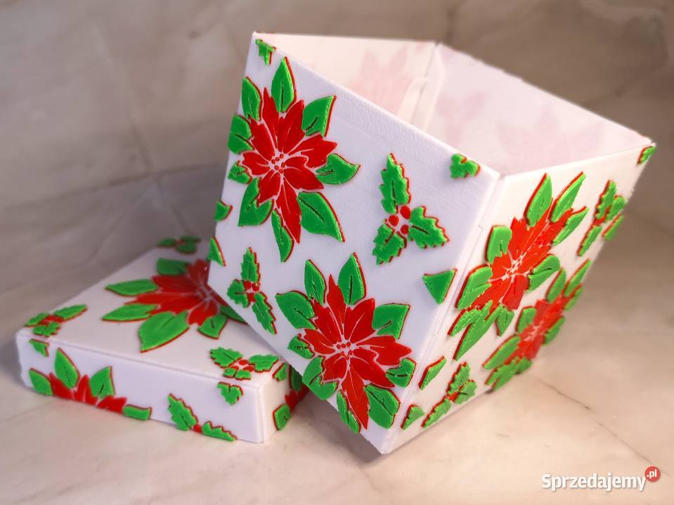 Dekoracyjne pudełko 3D z motywem kwiatowym świętokrzyskie Kielce