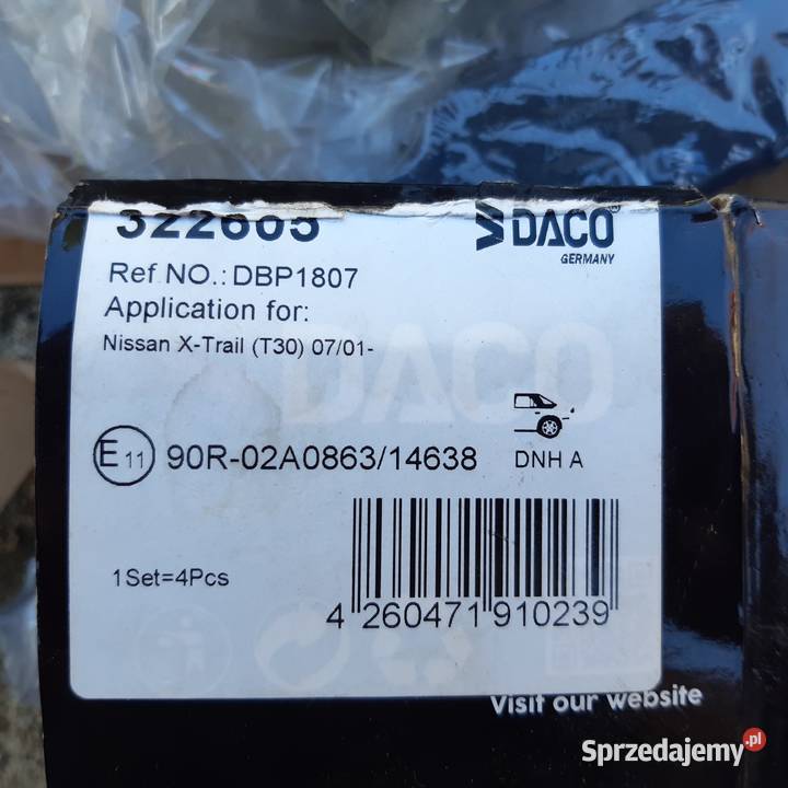 tarcze 602624 NISSAN QASHQAI 7osob KOLEOS osobowe zachodniopomorskie