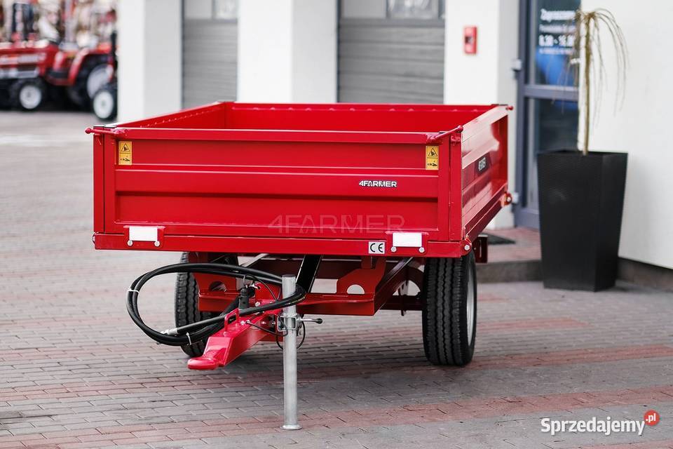 Przyczepa rolnicza jednoosiowa 15T z kiprem nieuszkodzony