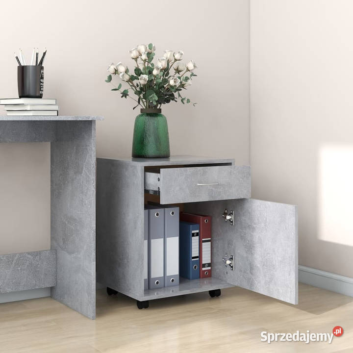 Szafka na kółkach szarość betonu 45x38x54 mazowieckie Warszawa