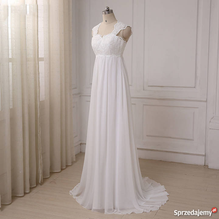 Suknia ślubna ciążowa wesele cywilny 36 S 38 M dolnośląskie Jelenia Góra