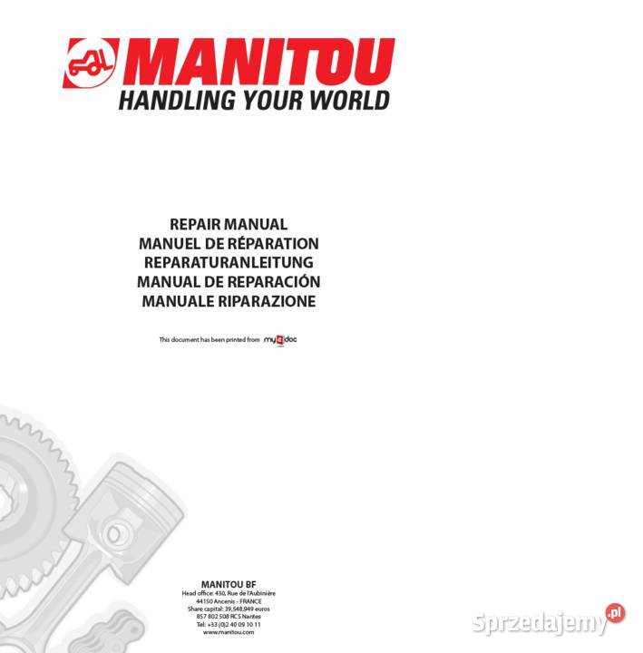Manitou Telehandler MRT 1432 1542 1742