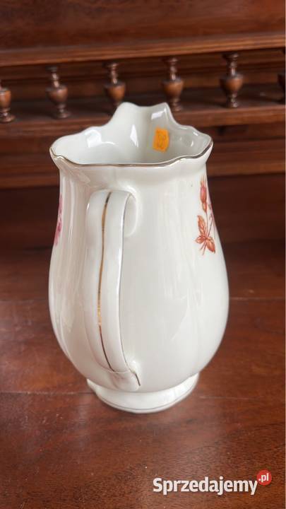 Mlecznik VictoriaImport Różany dekor na białej Porcelana i szkło Gdańsk sprzedam