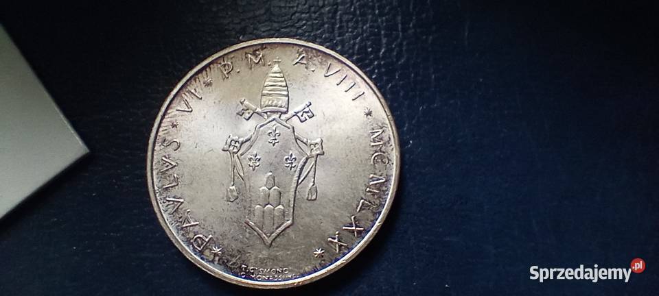 Stare monety 500 lir 1970 Watykan srebro Lesko
