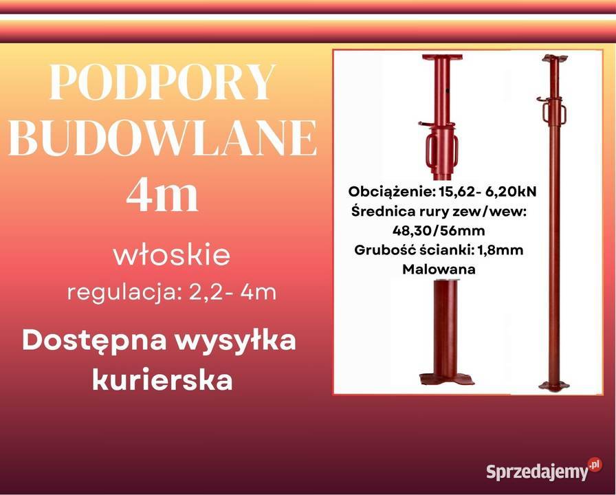 Podpora włoska 4m podpory budowlane stemple Wrocław