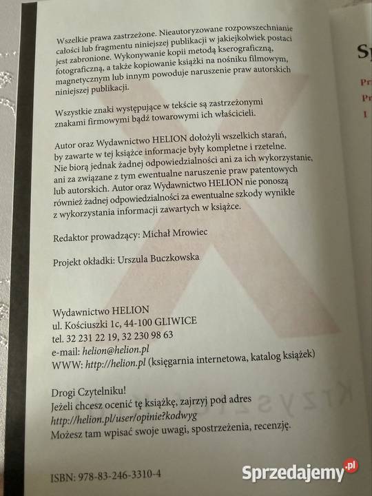 Krzysztof Król Kodeks Wygranych X przykazań tradycyjny podręcznik śląskie Czerwionka-Leszczyny