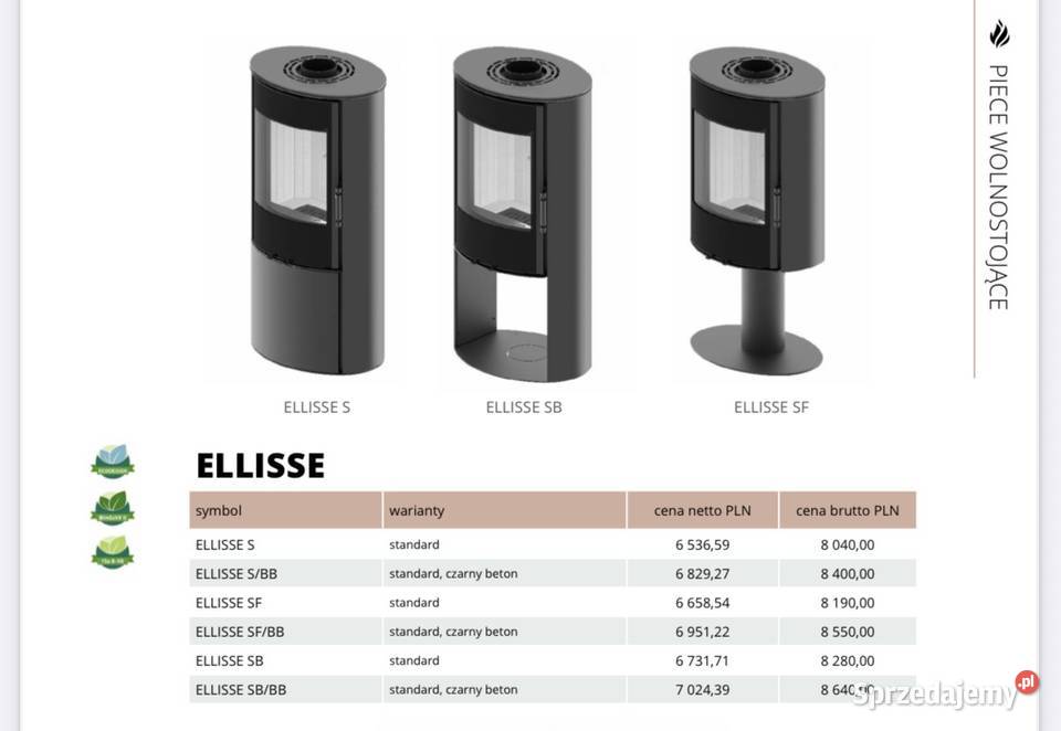 HITZE ELLISSE SB nowoczesny kominek wolnostojący Poznań