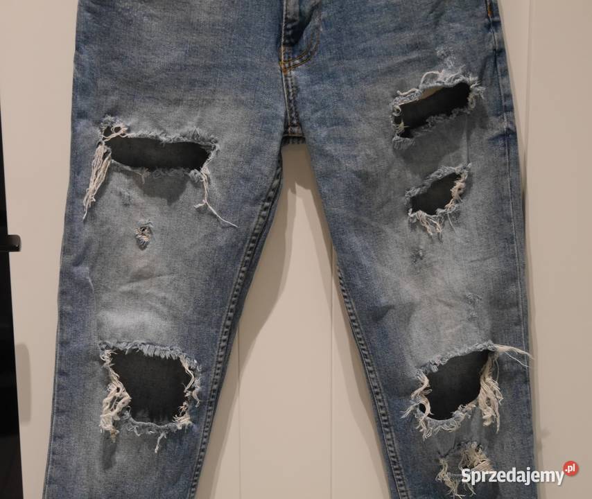 Zara świetne spodnie z dziurami 34 XS Spodnie Wrocław
