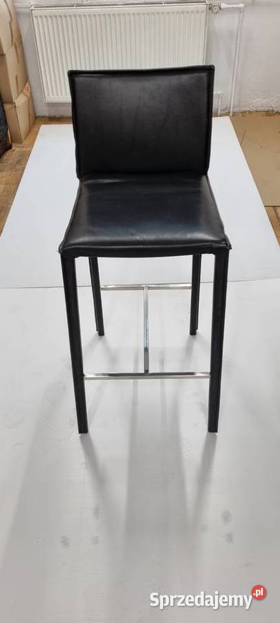 hokery barowe skóra czarna 3 sztuki BoConcept 109cm Warszawa