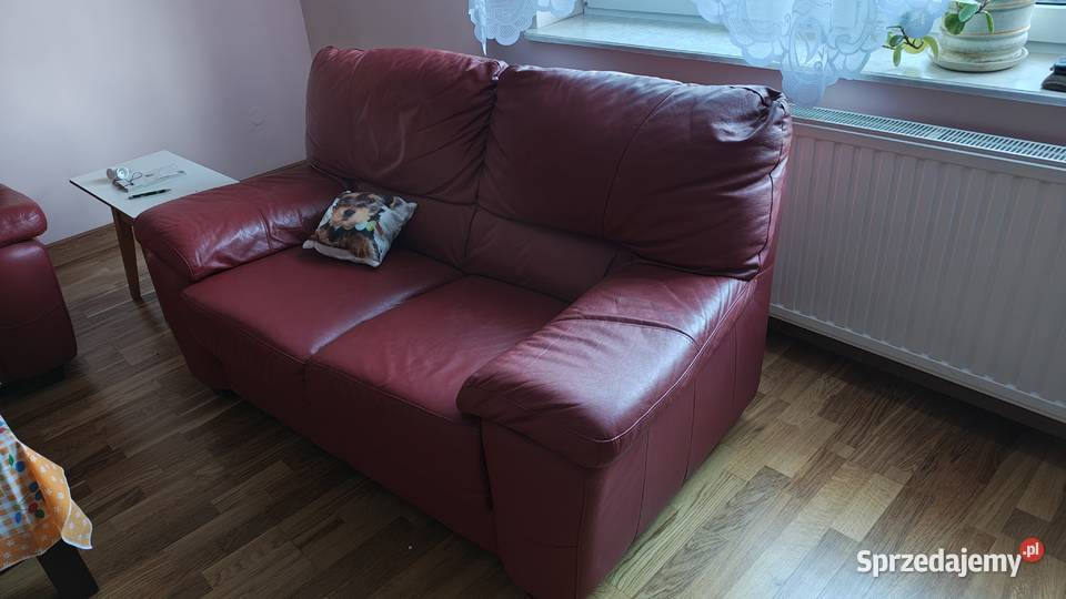 Zestaw wypoczynkowy skórzany