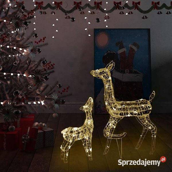 vidaXL Świąteczne renifery akrylowe 160 ciepłych Warszawa