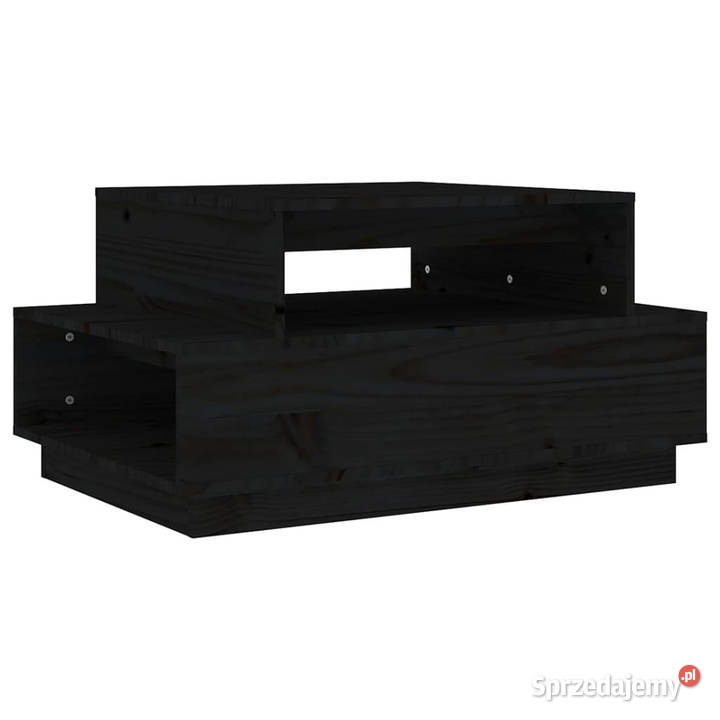 Stolik kawowy czarny 80x55x405 lite drewno Warszawa