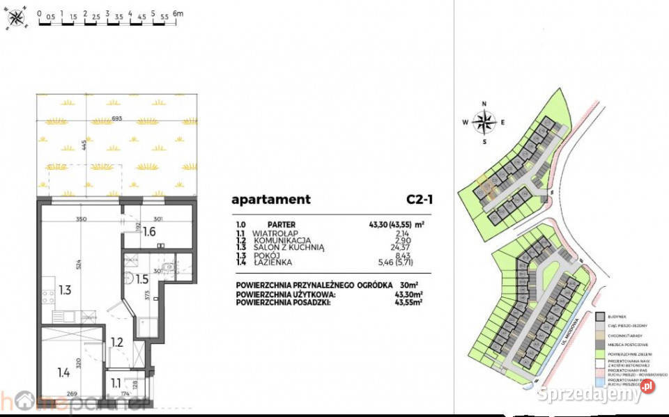 Mieszkanie 433 metry 2 pokojowe Iwiny Magnoliowa dolnośląskie