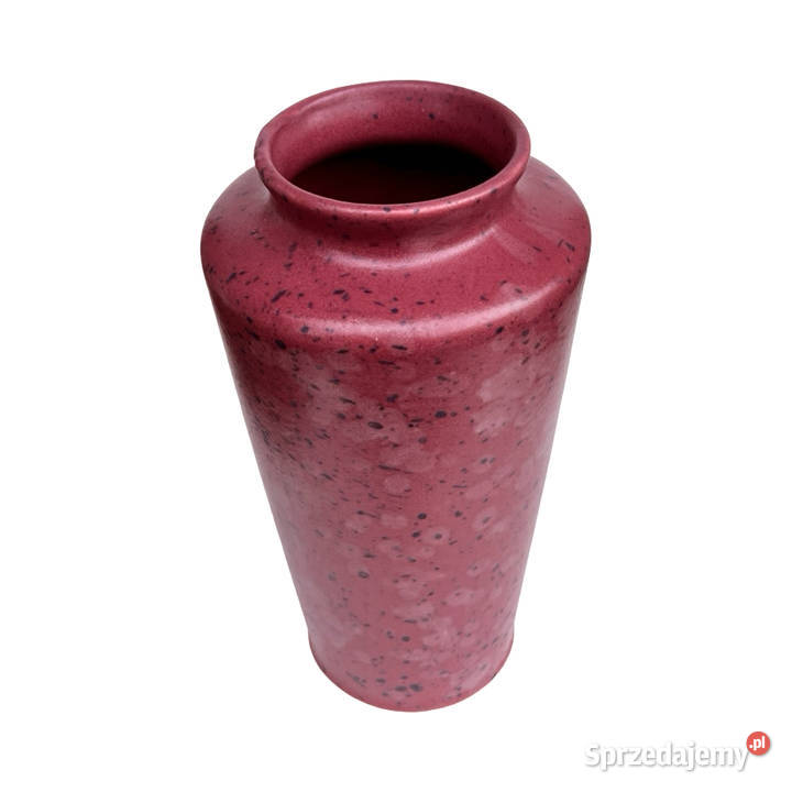 Bordowy ceramiczny wazon MF Design Niemcy lata Warszawa