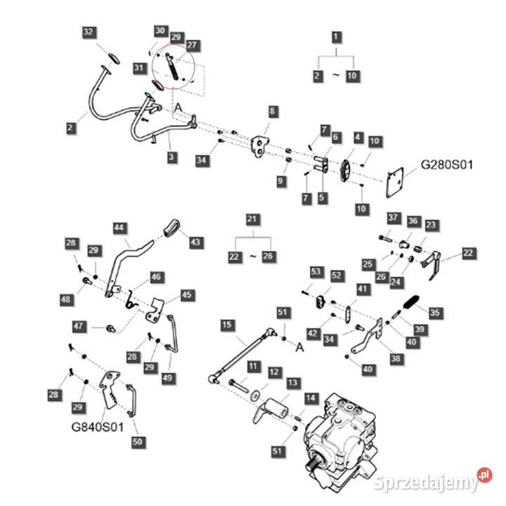 Amortyzator HST TRG291 40279235 LS Tractor Skrzynia biegów