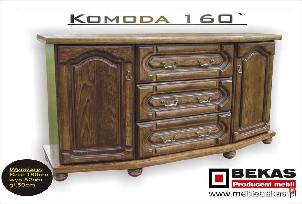 Śliczna Stylowa Komoda 120 Orzech Ciemny