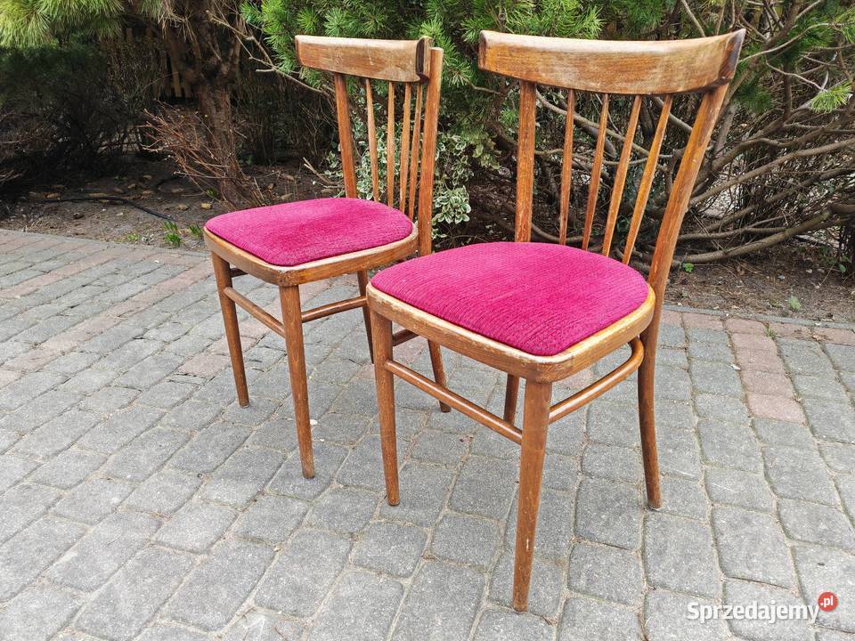 Vintage krzesła drewniane Osiniec