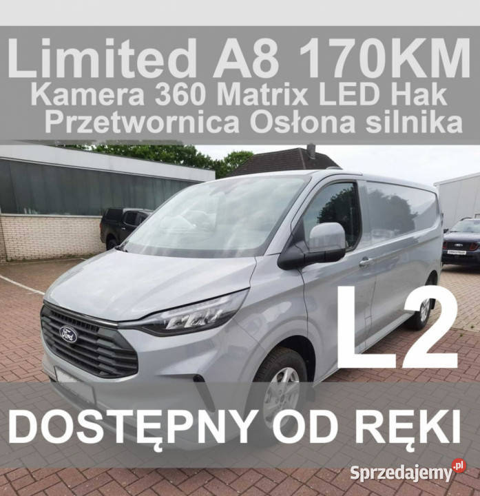 Ford Transit Custom L2 Limited A8 170 Matrix LED Rok produkcji 2026 Szczecinek