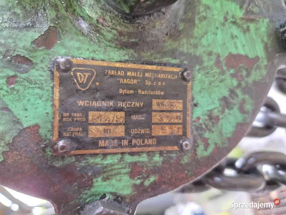 Ręczny wciągnik łańcuchowy Wciągarki Czechowice-Dziedzice