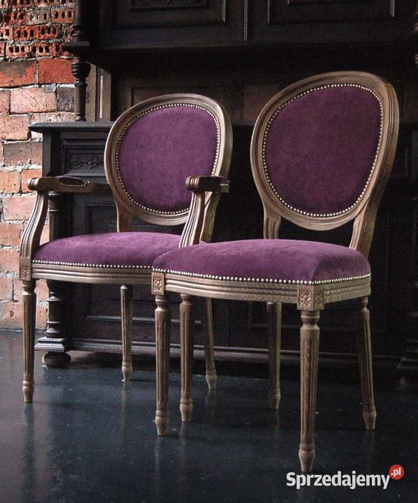 Oryginalne krzesła medaliony Ludwik XVI Łódź
