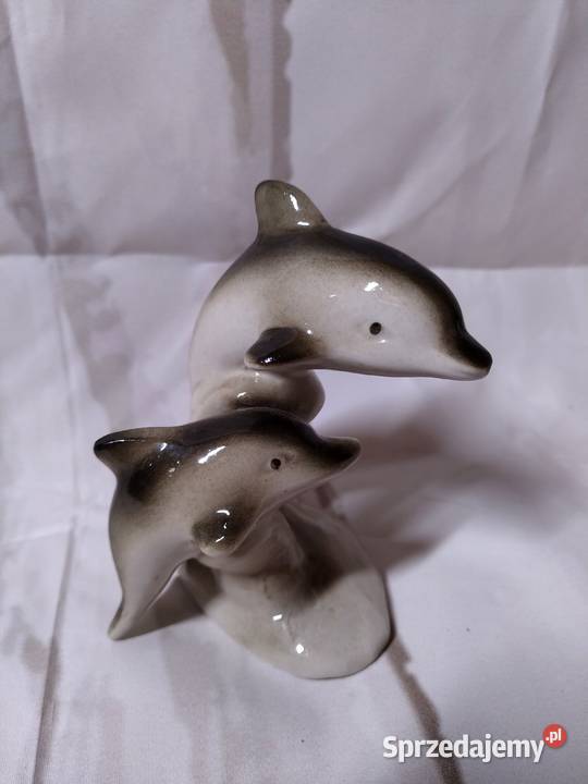 Delfinki z porcelanyozdoba Porcelana i szkło Inowrocław