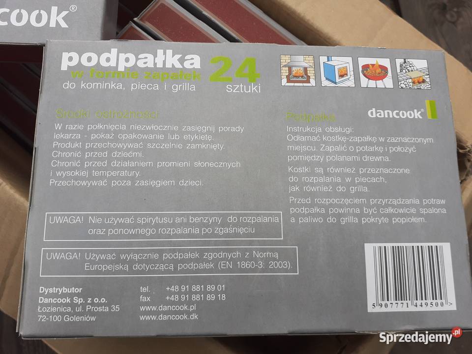 Podpałka w formie zapałek do kominka pieca i Somonino