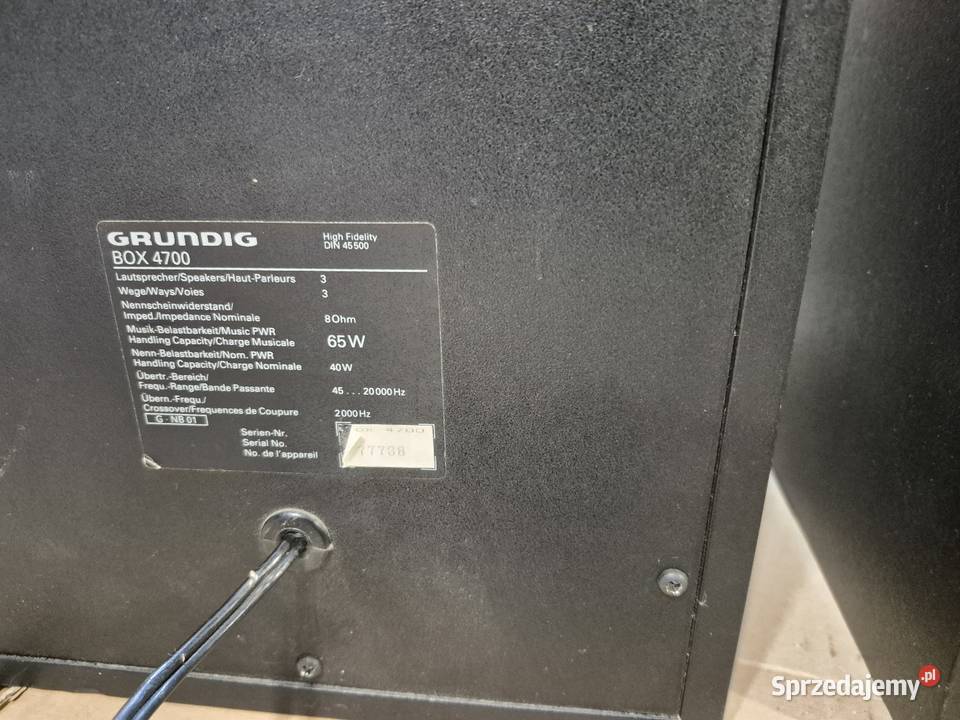 Kolumny Grundig Box 4700 dolnośląskie Jawor sprzedam