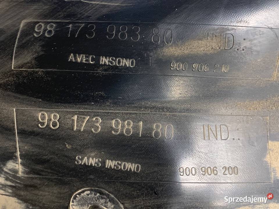 NADKOLE LEWY TYŁ PEUGEOT PARTNER IV 9817398380