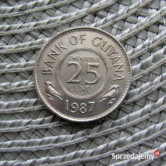 Gujana 25 Cent 1986r Antyki, Sztuka, Kolekcje Kalisz