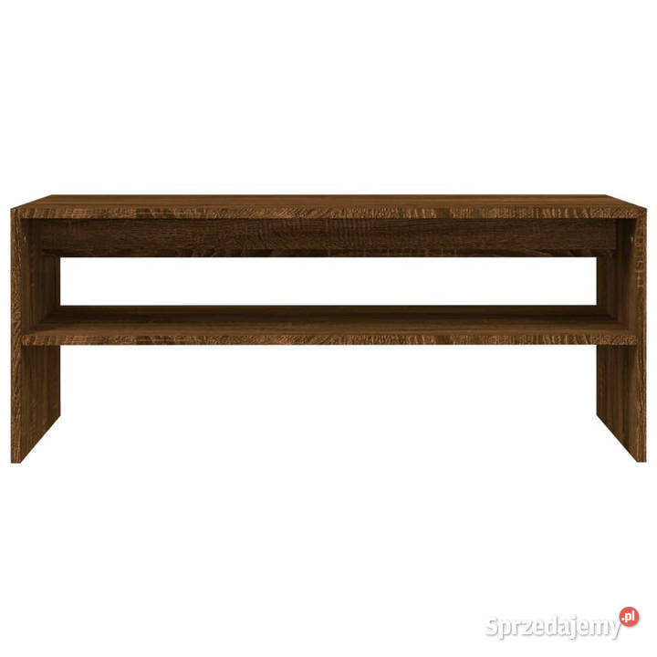 Stolik kawowy brązowy dąb 100x40x40 WM815257 mazowieckie Warszawa